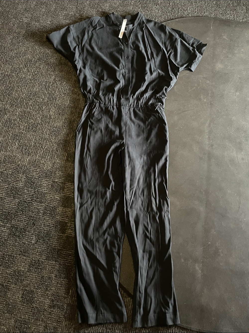 Lululemon size 8- Women’s Black Short-Sleeve Jumpsuit